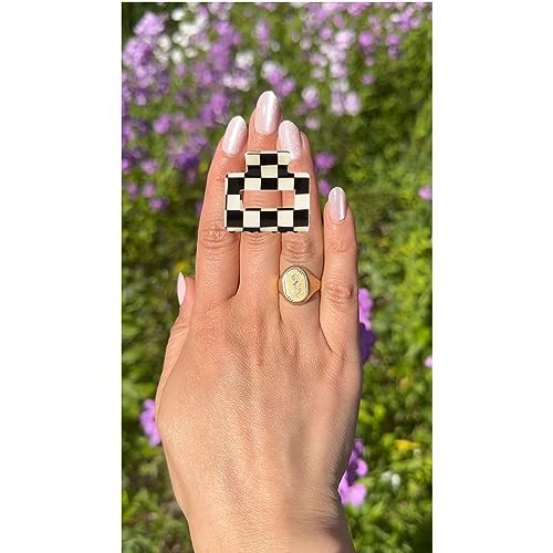 Cute Chess Board Claw Hair Clips for Women - 2 Pack