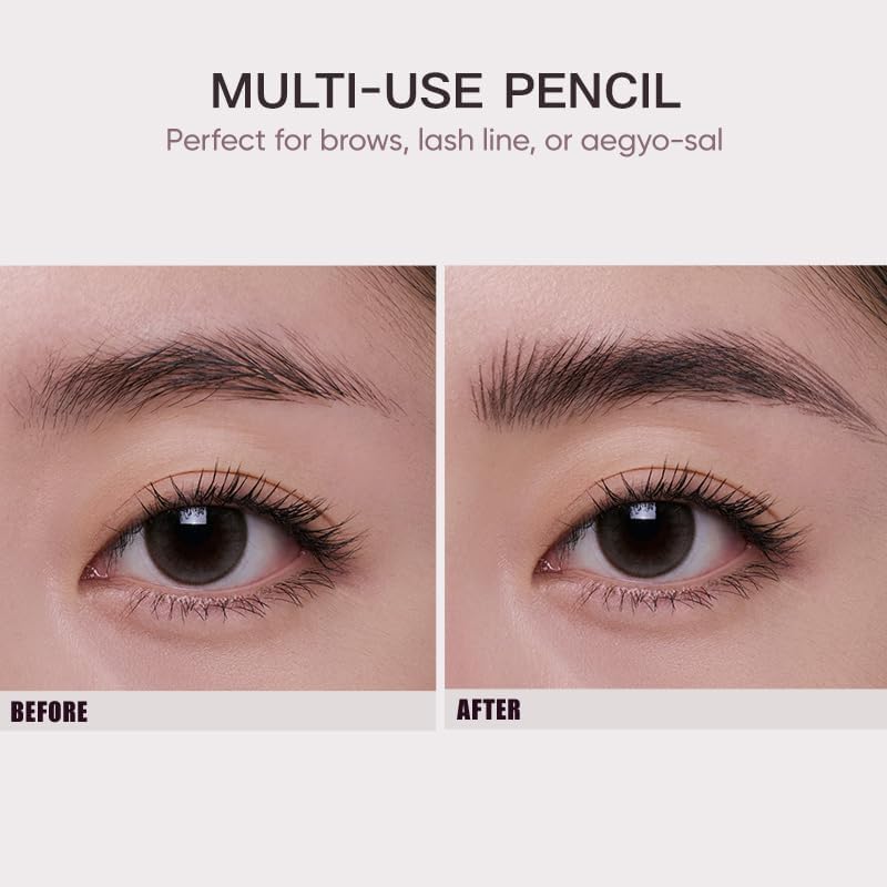 JUDYDOLL Precision Auto Brow Pencil - 02 Ash Brown, Waterproof & Long-Lasting