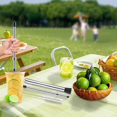 Stainless Steel Muddler and Straw Puncher Set for Cocktails