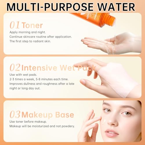 Vitamin C Toner 2 Fl Oz (Pack of 2) - Hydrating & Skin Tone Brightening