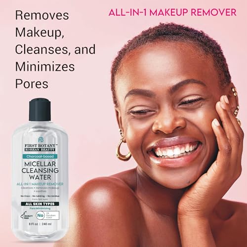 Korean Charcoal Micellar Water Makeup Remover - 8 oz