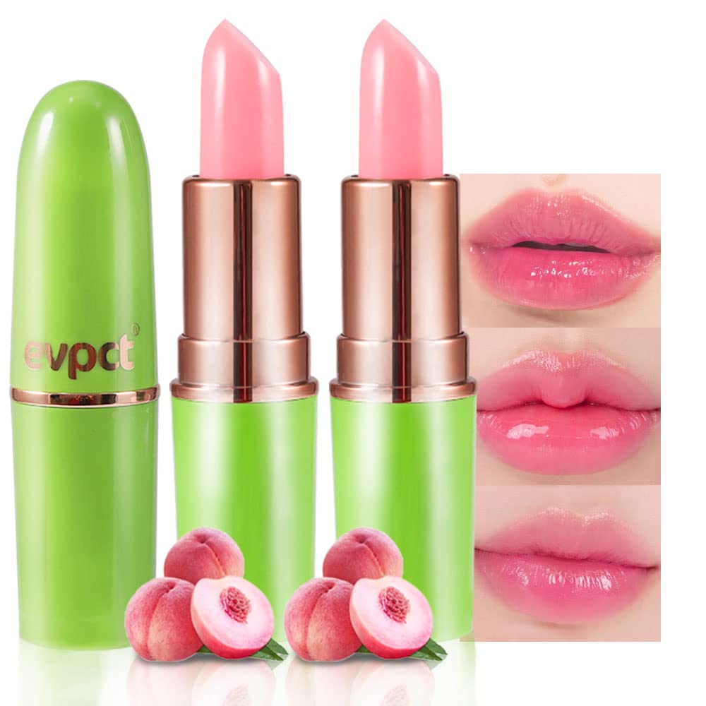 Blueberry Tinted Lip Balm Set - PH Color Changing Lipstick Balm for Women | Long-Lasting Light Pink Tint