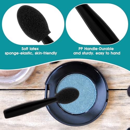 50 Pcs Dual Sided Eye Shadow Applicator Brushes - Reusable & Portable