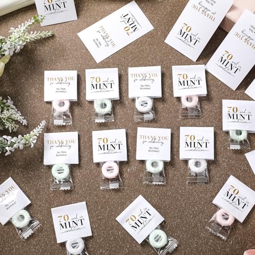 70th Birthday Mint Condition Stickers - 200 Pack Party Favors