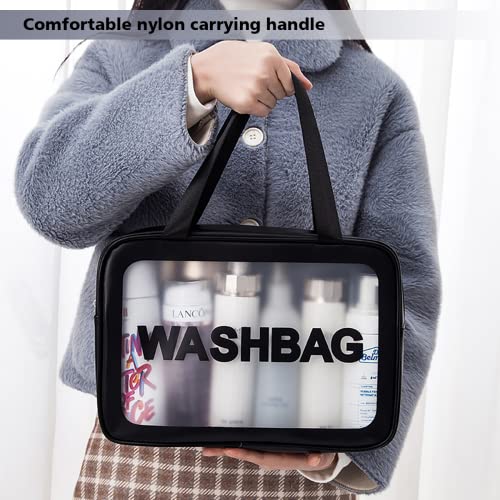 DAPOWER Black Travel Toiletry Bag - Large Capacity Makeup Organizer