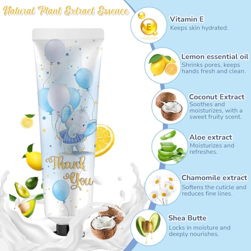 Blue Elephant Baby Shower Hand Cream Gift Set - 24 Pack