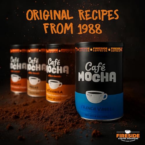Fireside Coffee Irish Cream Cafe Mocha - Premium Instant Mix, 8oz