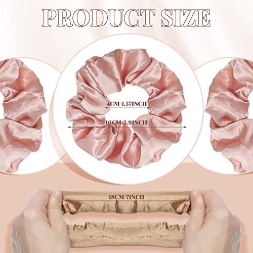 24 Pack Satin Hair Scrunchies for Women - Classic Colors, 2.36"