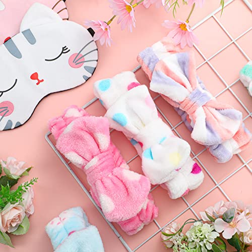 Wesiti 12-Piece Sleepover Party Favor Set with Plush Eye Masks & Spa Headbands