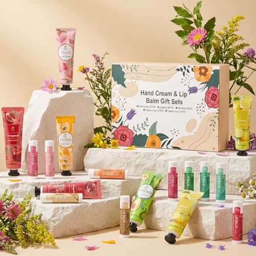 24-Piece Women's Gift Set: Hand Cream, Lip Balm & Nail Files