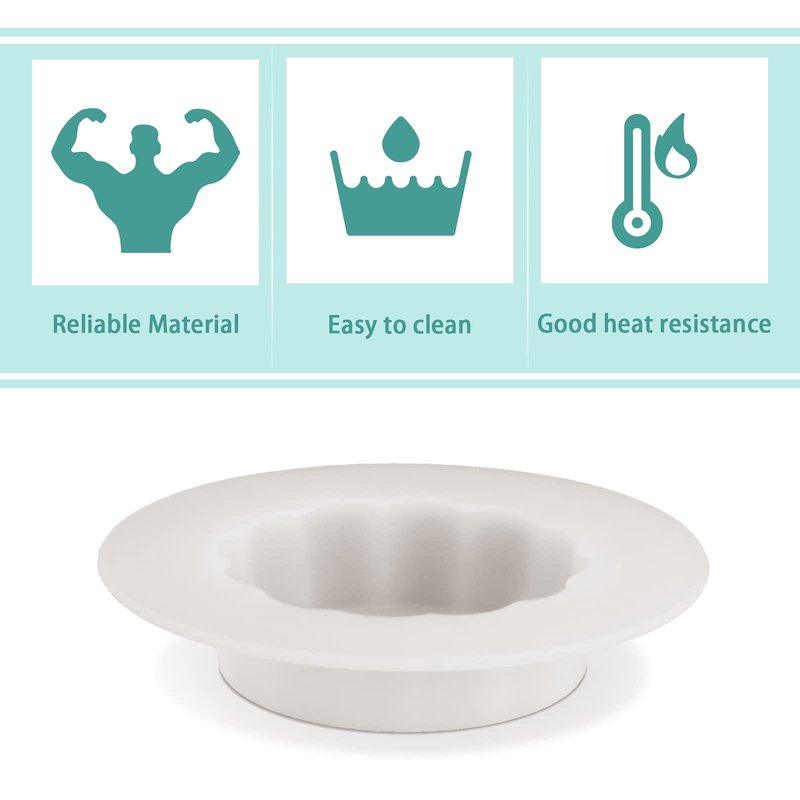 4 pcs Silicone Wax Melt Liners Reusable Wax Warmer Containers Leakproof Candle Holder Liner Tray for Scented Candle Pluggable Melter and Burner(4 Pieces)