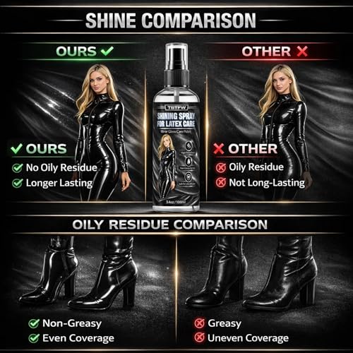 Latex Shiner Spray for Rubber Clothing - High Gloss Finish 3.4oz