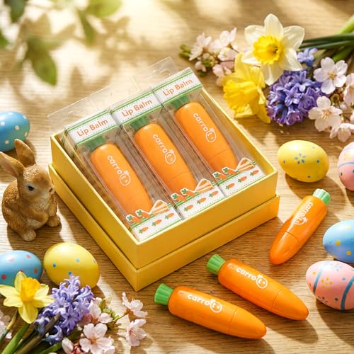 Dansib 6-Piece Carrot Lip Balm Set - Red Velvet Carrot Cake Moisturizing Care
