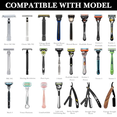 Linkidea Portable Razor Storage Case for Men’s Straight & Manual Razors