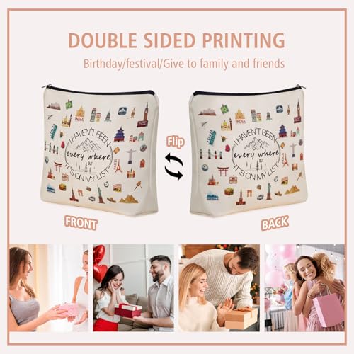 Girlly Travel Makeup Bag for Women & Girls - Waterproof Cosmetic Pouch Gift