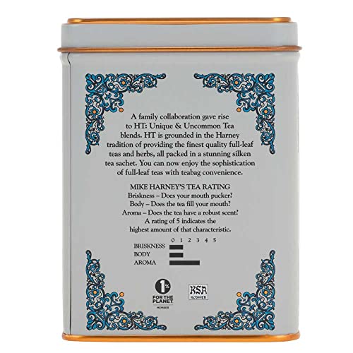 Harney & Sons Vanilla Comoro Decaf Black Tea - 20 Sachets Tin