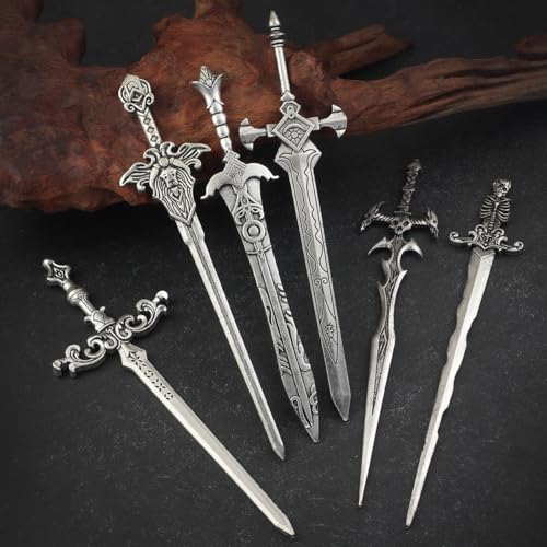 Design-11 Gothic Sword Hair Pins Set for Women, Medieval Fantasy Hair Accessories