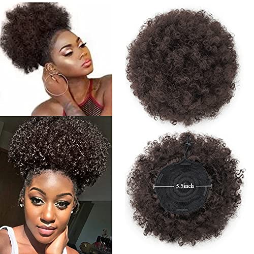 Yinmei Baibian Large Afro Puff Ponytail Extension Kinky Curly Drawstring Hair for Black Women