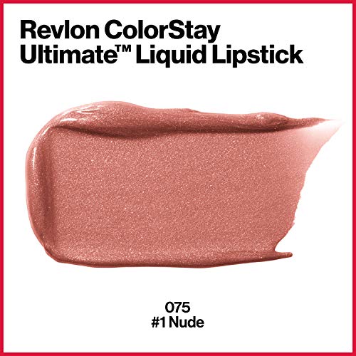 Revlon ColorStay Ultimate Liquid Lipstick, 075 Nude - 24-Hour Satin Finish