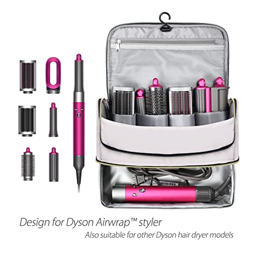 Travel Case for Dyson Airwrap & Shark Flexstyle - Pink, Waterproof Storage Bag
