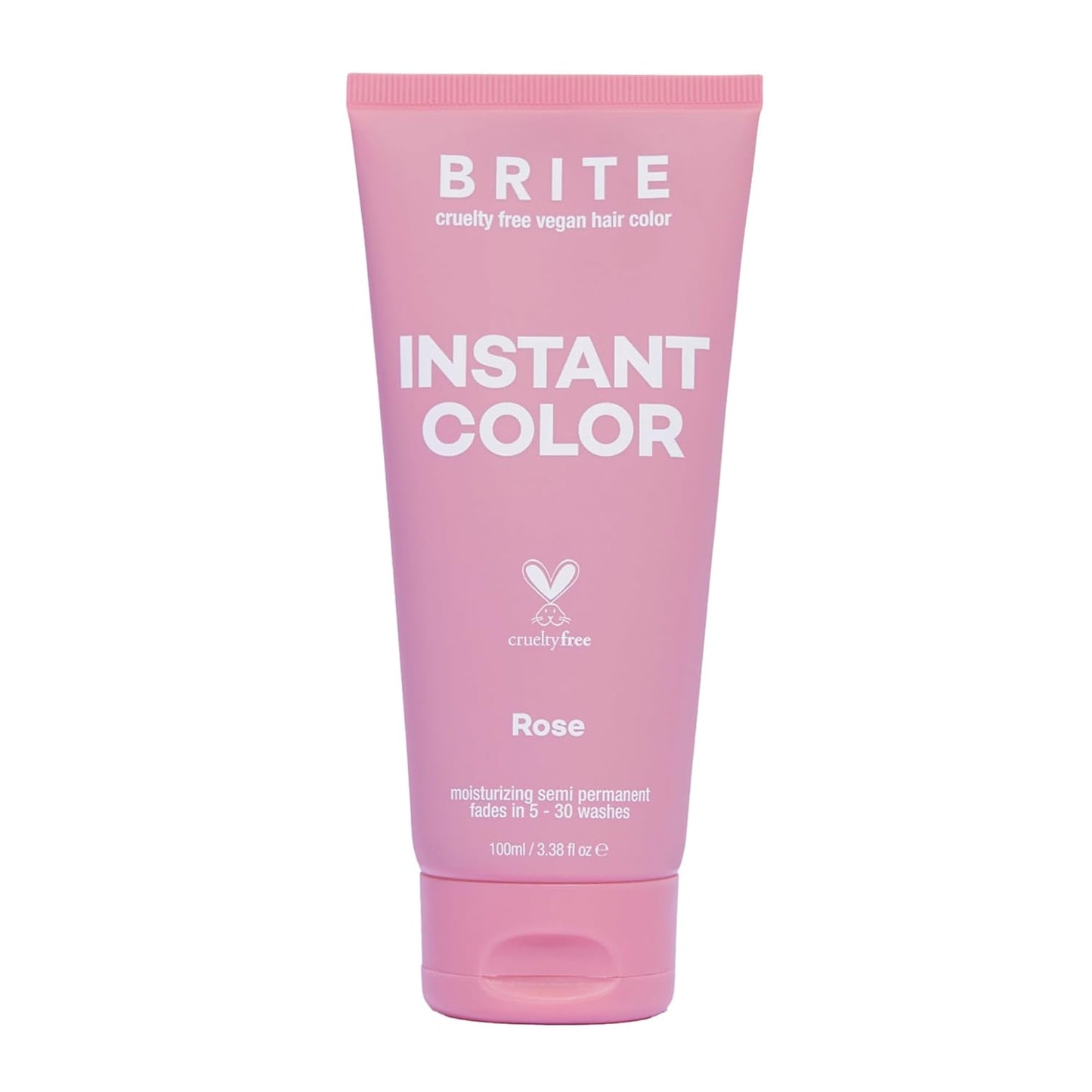 Vegan Instant Hair Color - Semi-Permanent Nourishing Dye for Pre-Lightened & Blonde Hair | Rose, 3.38 Fl Oz
