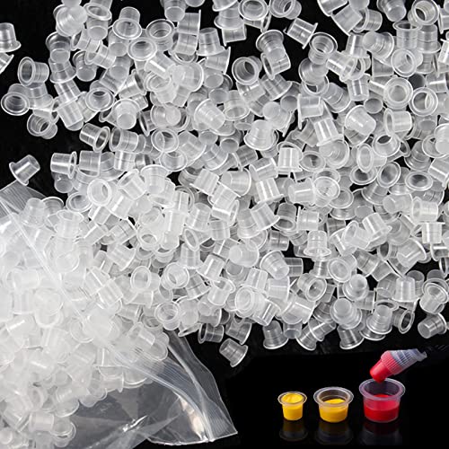 Yuelong 1000pcs Small 9mm Tattoo Ink Caps - Pigment Cups for Tattoo Supplies