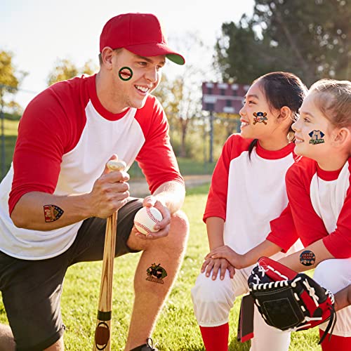 Baseball Temporary Tattoos for Kids - 144 Waterproof Sports Stickers
