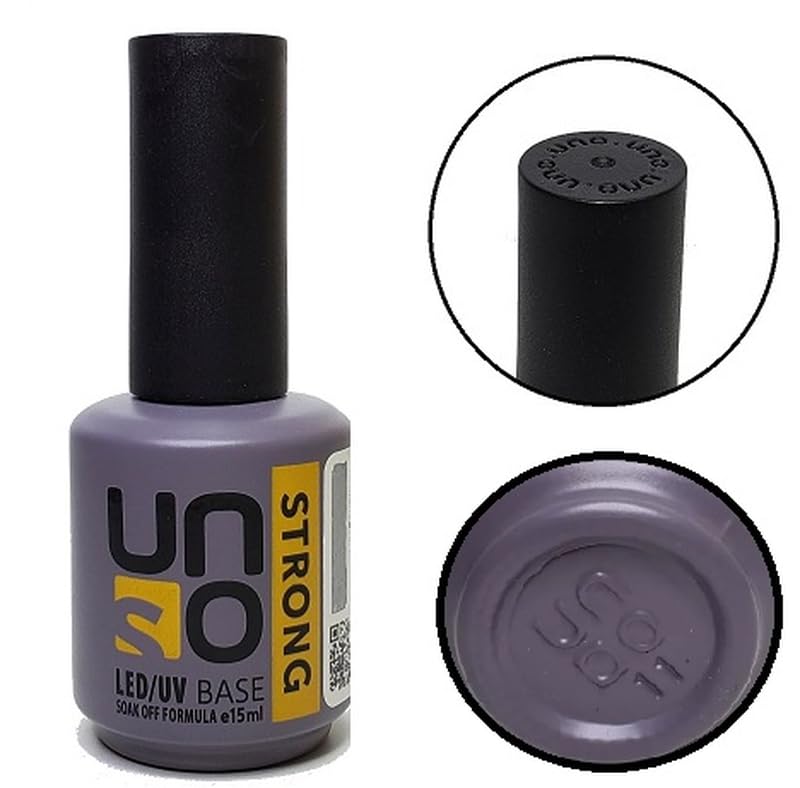 UNOgel Strong Base Coat 15ml - Long-Lasting Nail Primer & Strengthener