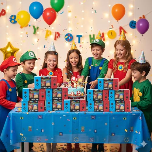 12PCS Video Game Party Favor Boxes with Clear Window - Gamer Treat Boxes