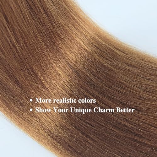 26 Inch Brown Pre-Stretched Braiding Hair - Hypoallergenic Synthetic