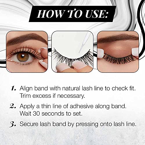 Ardell 3D Faux Mink Lashes 858 - Reusable Lightweight Strip Lashes