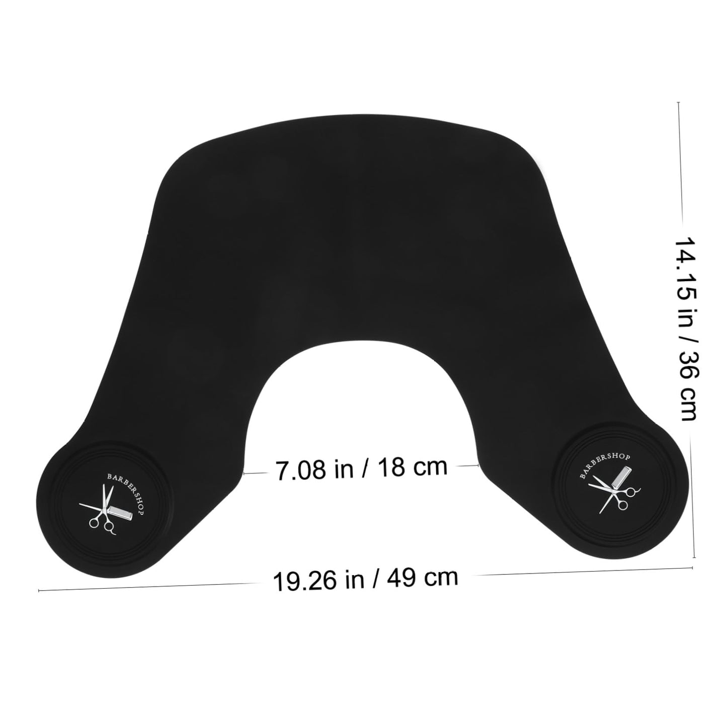 Sewroro Silicone Cutting Collar Hair Stylist Neck Protector, Black Hair Cutting Cape for Dressing, Hair Dyeing, Self Haircut, Shoulder