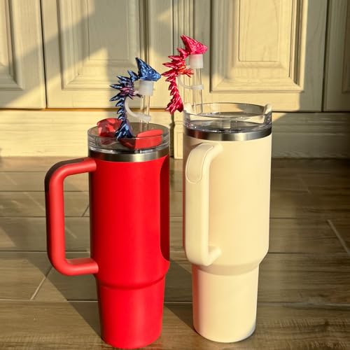 Dragon Straw Cover Caps for Stanley 30 & 40oz Cups - 2PCS Silicone Toppers