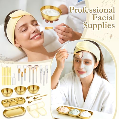 32-Piece Professional Esthetician Facial Kit - Gold Spa Supplies