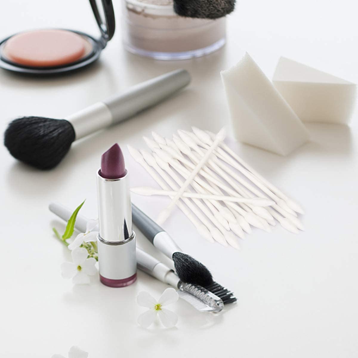 Double Precision Cotton Swabs - 800 Double Pointed Tips for Makeup | 4 Packs of 200 Pieces Each