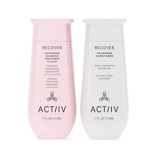 ACTIIV Recover Thickening Shampoo & Conditioner Bundle for Women (7 oz Each) – For Fine & Thinning Hair, Supports Fuller, Thicker-Looking Hair & Scalp Balance