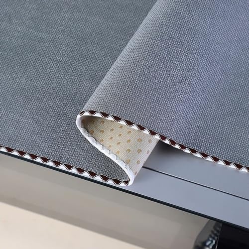 Microwave Oven Cover - Waterproof Cotton Linen Protector, 13.7x39.3 inches, Grey Deer Design