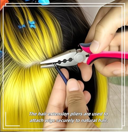 Professional Hair Extension Pliers for Micro & Nano Rings - Pink