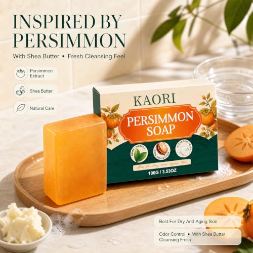 KAORI Persimmon Deodorizing Soap Bar for Daily Body Care