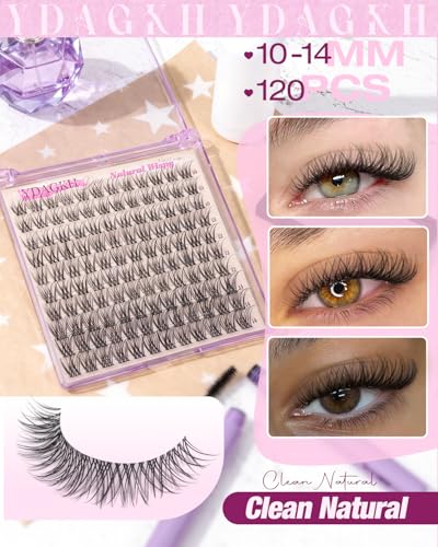 Natural Wispy Lash Clusters - 10-14mm CC Curl Eyelash Extensions