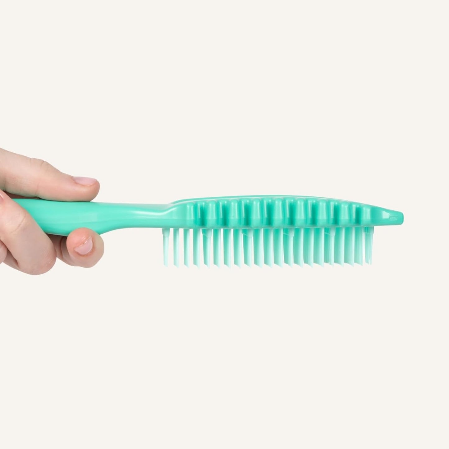 Bounce Curl EdgeLift Brush - Define & Detangle Curly Hair | Soft Flexible Bristles for Fine or Bleached Hair - Teal