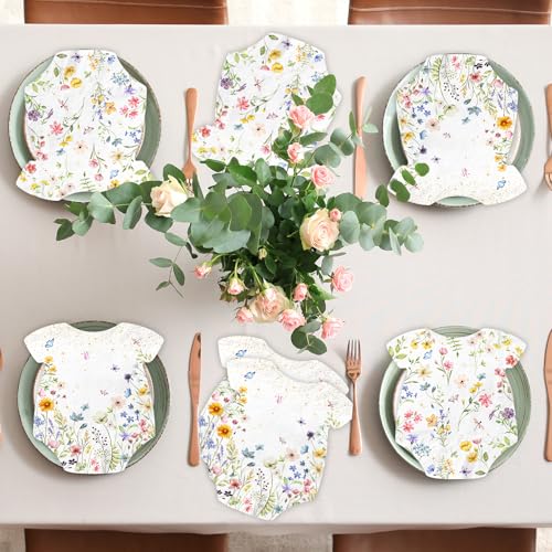 Wildflower Dress Bodysuit Napkins - 100 Pcs Spring Baby Shower Decorations