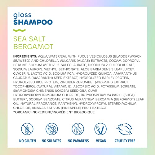 Gloss Shampoo with Sea Salt & Bergamot - 12 oz - For All Hair Types