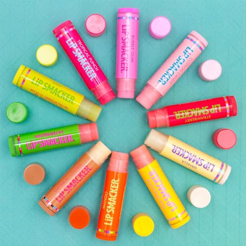 Lip Smacker Party Pack - 10 Moisturizing Lip Balms in Classic Flavors