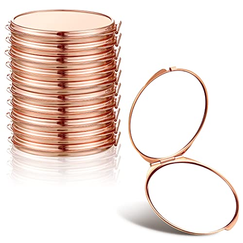 Yalikop Rose Gold 8 Pcs Compact Mirrors - Mini Pocket Vanity Mirrors