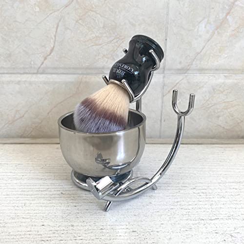 Deluxe Shaving Kit for Men - 3pcs Set with Brush, Bowl & Holder