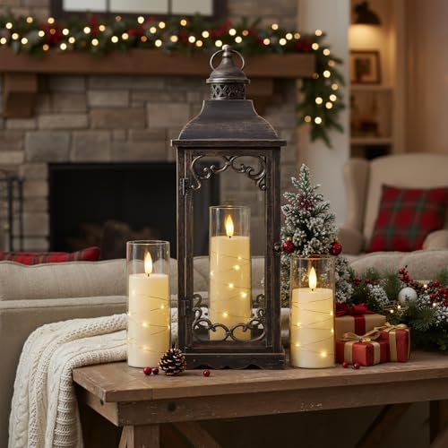 Raycare Flameless LED Pillar Candles Set with Remote Timer – Ivory