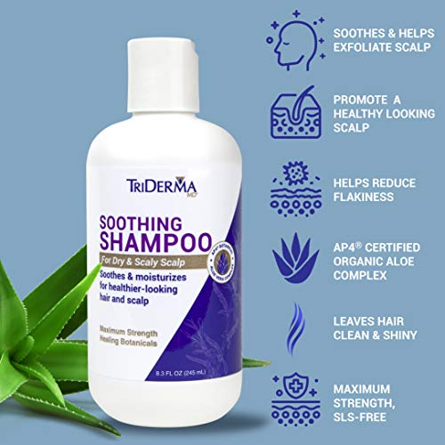TriDerma Soothing Shampoo for Dry Scalp - 8.3 oz, SLS-Free