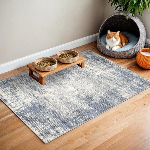 2x3 Washable Abstract Door Mat - Non-Slip Rug for Entryway & Kitchen