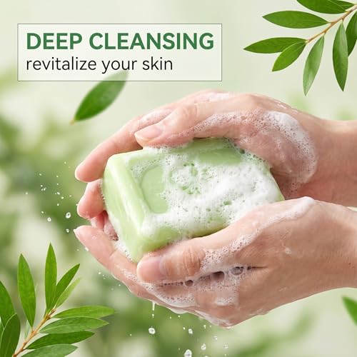 JGNOMB Tea Tree Oil Soap Set - Natural Face & Body Cleansing Bar (2 Pack)